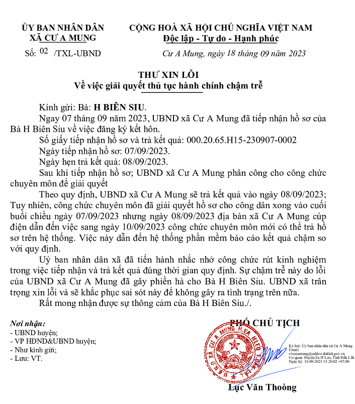 UBND xa Cu A Mung_Thu xin loi H Bien Siu
